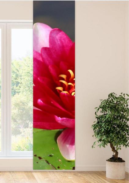 Flächenvorhang Seerose  , Schiebevorhang, Schiebegardine, modern, 60 cm breit, 2,65 m ho